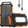 Cargador Solar para Moviles 26800mAh, Solar Power Bank PD15W 3.0A Carga Rápida Batería Externa Portátil con 2 USB-A Salida y 1