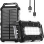 Cargador Solar para Moviles 26800mAh, Solar Power Bank PD15W 3.0A Carga Rápida Batería Externa Portátil con 2 USB-A Salida y 1