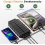 Cargador Solar para Moviles 26800mAh, Solar Power Bank PD15W 3.0A Carga Rápida Batería Externa Portátil con 2 USB-A Salida y 1