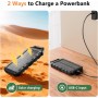 Cargador Solar para Moviles 26800mAh, Solar Power Bank PD15W 3.0A Carga Rápida Batería Externa Portátil con 2 USB-A Salida y 1
