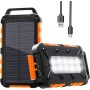 Cargador Solar para Moviles 26800mAh, Solar Power Bank PD15W 3.0A Carga Rápida Batería Externa Portátil con 2 USB-A Salida y 1