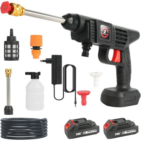 Hidrolimpiadora de Alta Presion, MAX 35 Bar Hidrolimpiadora Batería, Pistola de Agua a Presión con 2X Batería 6,0 Ah, para