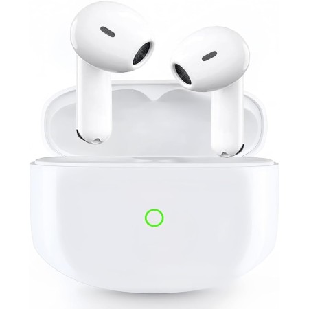 Auriculares Inalámbricos Bluetooth, In Ear Auriculares Bluetooth 5.3 con Reducción de Ruido HD ENC Mic, 50H HiFi Estéreo Cascos