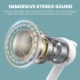 Auriculares Inalámbricos Bluetooth, In Ear Auriculares Bluetooth 5.3 con Reducción de Ruido HD ENC Mic, 50H HiFi Estéreo Cascos