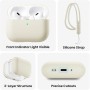 ORNARTO Funda para AirPods Pro 3 (2025), Silicona Líquida Premium (Interior Rígido Indeformable), con Cordón y Herramienta de