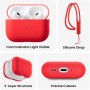 ORNARTO Funda para AirPods Pro 3 (2025), Silicona Líquida Premium (Interior Rígido Indeformable), con Cordón y Herramienta de