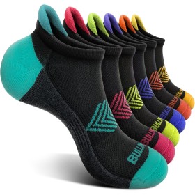 BULLIANT Calcetines Deporte Mujer, Calcetines Tobillero Cortos Antiampollas de Algodon Transpirable