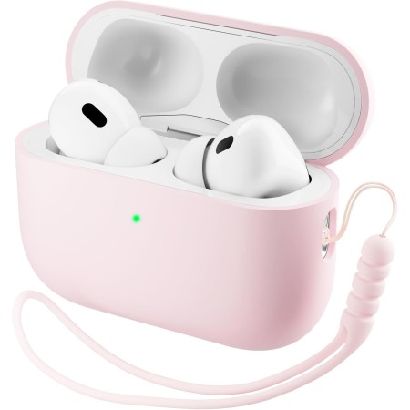 ORNARTO Funda para AirPods Pro 3 (2025), Silicona Líquida Premium (Interior Rígido Indeformable), con Cordón y Herramienta de