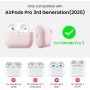 ORNARTO Funda para AirPods Pro 3 (2025), Silicona Líquida Premium (Interior Rígido Indeformable), con Cordón y Herramienta de