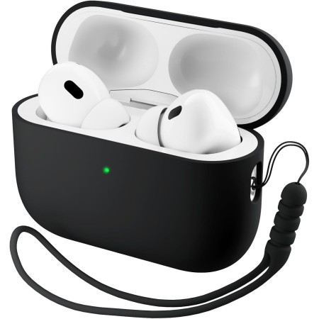 ORNARTO Funda para AirPods Pro 3 (2025), Silicona Líquida Premium (Interior Rígido Indeformable), con Cordón y Herramienta de
