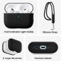 ORNARTO Funda para AirPods Pro 3 (2025), Silicona Líquida Premium (Interior Rígido Indeformable), con Cordón y Herramienta de