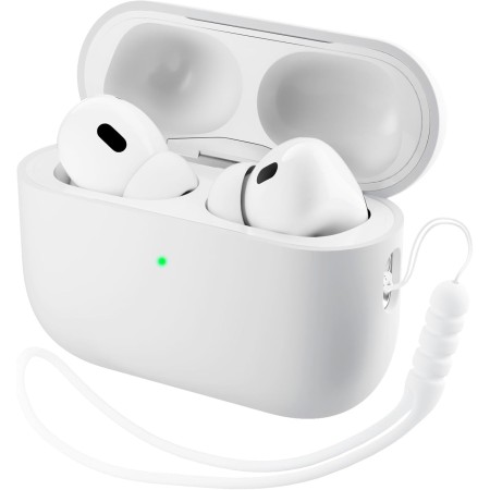 ORNARTO Funda para AirPods Pro 3 (2025), Silicona Líquida Premium (Interior Rígido Indeformable), con Cordón y Herramienta de