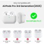 ORNARTO Funda para AirPods Pro 3 (2025), Silicona Líquida Premium (Interior Rígido Indeformable), con Cordón y Herramienta de