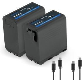 NEEWER 2Pcs NP-F970 7800mAh Batería Repuesto para Sony FX3/FX30/A7, para Canon R5, para Nikon Z8, Batería NP-F Recargable 20W