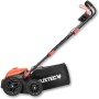 FUXTEC Escarificador Eléctrico FX-EV320ECO, aireador de césped con 1300 W de Potencia, Ancho de Trabajo de 32 cm y ajustes de