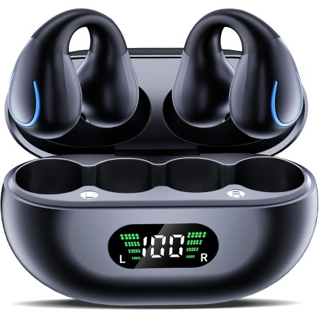 Paekole Auriculares Inalámbricos Deportivos, 2025 Auriculare Deportivos Conduccion Ósea Bluetooth 5.4, Open-Ear Inalambricos con