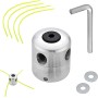 Luabue Cabezal Desbrozadora Universal Cortador de Cabeza de Aluminio Universal Bobina de Jardín Strimmer Cortacéspedes con 4