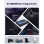 PXN 008 Arcade Stick - Arcade Fight Stick with 360° Circular Joystick, Blue-Switch Mechanical Keys and Turbo Function - Arcade