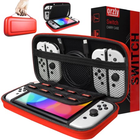 Orzly Funda de Transporte para Consola Nintendo Switch 2 2025 de 7.9 Pulgadas, Funda rígida con Almacenamiento Inteligente para