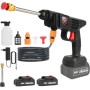 Hidrolimpiadora Bateria, 21V MAX 35Bar Hidrolimpiadora de Alta Presion, Press & Clean Pistola Lavado con Baterías, Jarra de