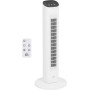 HOMCOM Tower Fan 50W with Remote Control Silent Fan with 3 Speeds Timer 15h Oscillation 85° LED Display 30x30x78cm White