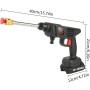 Hidrolimpiadora Bateria, 21V MAX 35Bar Hidrolimpiadora de Alta Presion, Press & Clean Pistola Lavado con Baterías, Jarra de