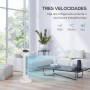 HOMCOM Tower Fan 50W with Remote Control Silent Fan with 3 Speeds Timer 15h Oscillation 85° LED Display 30x30x78cm White