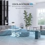 HOMCOM Tower Fan 50W with Remote Control Silent Fan with 3 Speeds Timer 15h Oscillation 85° LED Display 30x30x78cm White
