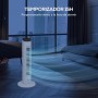 HOMCOM Tower Fan 50W with Remote Control Silent Fan with 3 Speeds Timer 15h Oscillation 85° LED Display 30x30x78cm White