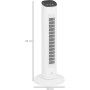 HOMCOM Tower Fan 50W with Remote Control Silent Fan with 3 Speeds Timer 15h Oscillation 85° LED Display 30x30x78cm White