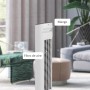HOMCOM Tower Fan 50W with Remote Control Silent Fan with 3 Speeds Timer 15h Oscillation 85° LED Display 30x30x78cm White