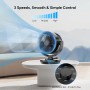 DR.PREPARE Oscillating Table Fan 70°+100° 3 Speeds Quiet Powerful All-Year Compact Fan for Office, Bedroom, Kitchen and Outdoors