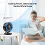 DR.PREPARE Oscillating Table Fan 70°+100° 3 Speeds Quiet Powerful All-Year Compact Fan for Office, Bedroom, Kitchen and Outdoors