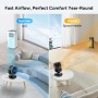 DR.PREPARE Oscillating Table Fan 70°+100° 3 Speeds Quiet Powerful All-Year Compact Fan for Office, Bedroom, Kitchen and Outdoors