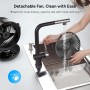 DR.PREPARE Oscillating Table Fan 70°+100° 3 Speeds Quiet Powerful All-Year Compact Fan for Office, Bedroom, Kitchen and Outdoors