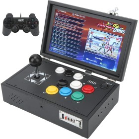 Mini Portable Arcade Game Console, 6067 in 1 Flip Handheld Arcade Controller Pandora Box, Retro 3D Video Games with Detachable