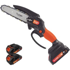 Altuna - Motosierra a Batería 21V con Cadena de Titanio - 800W Potencia - Capacidad de Corte 150mm - Incluye 2 Baterías de Litio