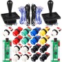 Clásico juego de arcada de bricolaje Parte de Mame USB gabinete 2x Zero Delay codificador USB para juegos de PC + 2x 8 Camino