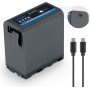 NEEWER 2Pcs NP-F970 7800mAh Batería Repuesto para Sony FX3/FX30/A7, para Canon R5, para Nikon Z8, Batería NP-F Recargable 20W