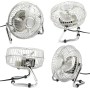 UBOON Table Fan 6'' (15cm) - Compact and Powerful, 20W, 2 Speed, Metal Blades, Adjustable, for Desk, PC, Office or Home -