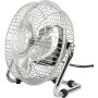 UBOON Table Fan 6'' (15cm) - Compact and Powerful, 20W, 2 Speed, Metal Blades, Adjustable, for Desk, PC, Office or Home -