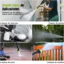 Hancaner Hidrolimpiadora de Alta Presión sin Cable, 500 PSI Lavadora a Presión Inalámbrica,Hidrolimpiadora Bateria,10 Niveles de