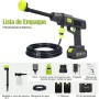 Hancaner Hidrolimpiadora de Alta Presión sin Cable, 500 PSI Lavadora a Presión Inalámbrica,Hidrolimpiadora Bateria,10 Niveles de