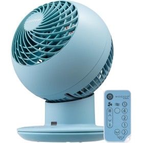 Iris Ohyama Woozoo, 30 m², Table Fan, Matte Blue, 5 Speeds, Remote Control, Multidirectional Oscillation, Quiet, Powerful, Desk,