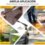 Hidrolimpiadora de Alta Presión, 45 Bar Pistola de Agua a Presión Portátil con Batería 3000mAh,Boquilla Ajustable 6 en