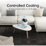 Iris Ohyama Woozoo, 30 m², Table Fan, Matte Blue, 5 Speeds, Remote Control, Multidirectional Oscillation, Quiet, Powerful, Desk,