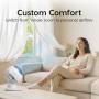 Iris Ohyama Woozoo, 30 m², Table Fan, Matte Blue, 5 Speeds, Remote Control, Multidirectional Oscillation, Quiet, Powerful, Desk,