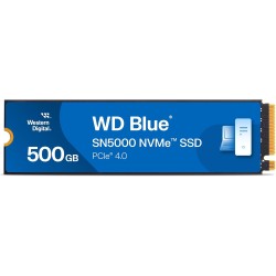 WD Blue SN5000 NVMe SSD 500GB, Disco Duro SSD M.2 2280 con Velocidad hasta 5000 MB/s, PCIe Gen4, nCache Technology, Acronis True WD Blue SN5000 NVMe SSD 500GB, Disco Duro SSD M.2 2280 con Velocidad hasta 5000 MB/s, PCIe Gen4, nCache Technology, Acronis True