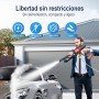 Pistola de Alta Presión Limpiador de Alta Presión Portátil 100Bar/500PSI y 1500mAh/600W y Baterías 48V Set de Pistola
