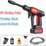 Pistola de Alta Presión Limpiador de Alta Presión Portátil 100Bar/500PSI y 1500mAh/600W y Baterías 48V Set de Pistola